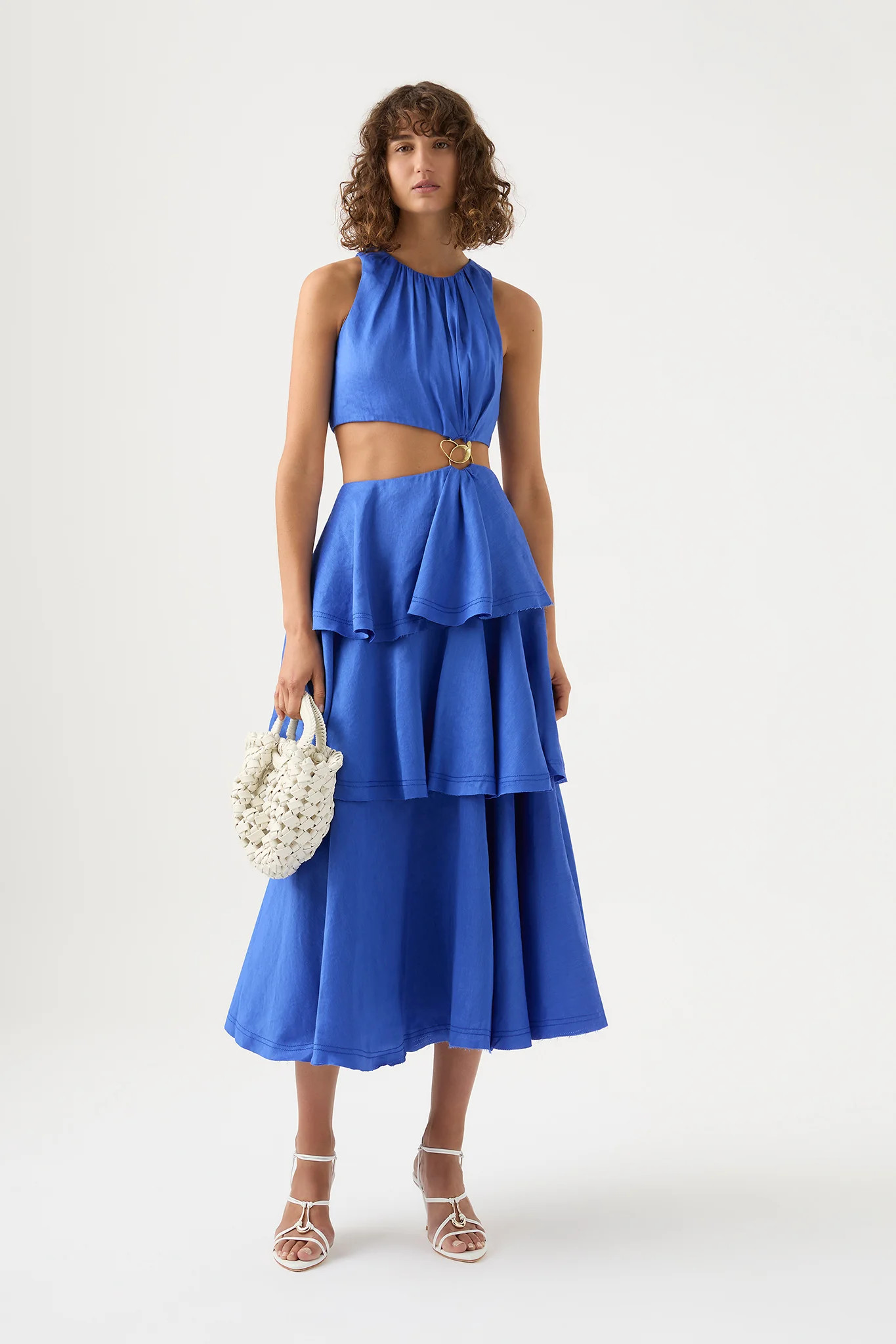 Wave Cut Out Ring Midi Dress | aje. (US, UK, Europe, ROW)
