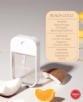 Touchland Power Mist Hydrating Hand Sanitizer DYE FREE 3-PACK | Rainwater, Unscented, Beach Coco ... | Amazon (US)