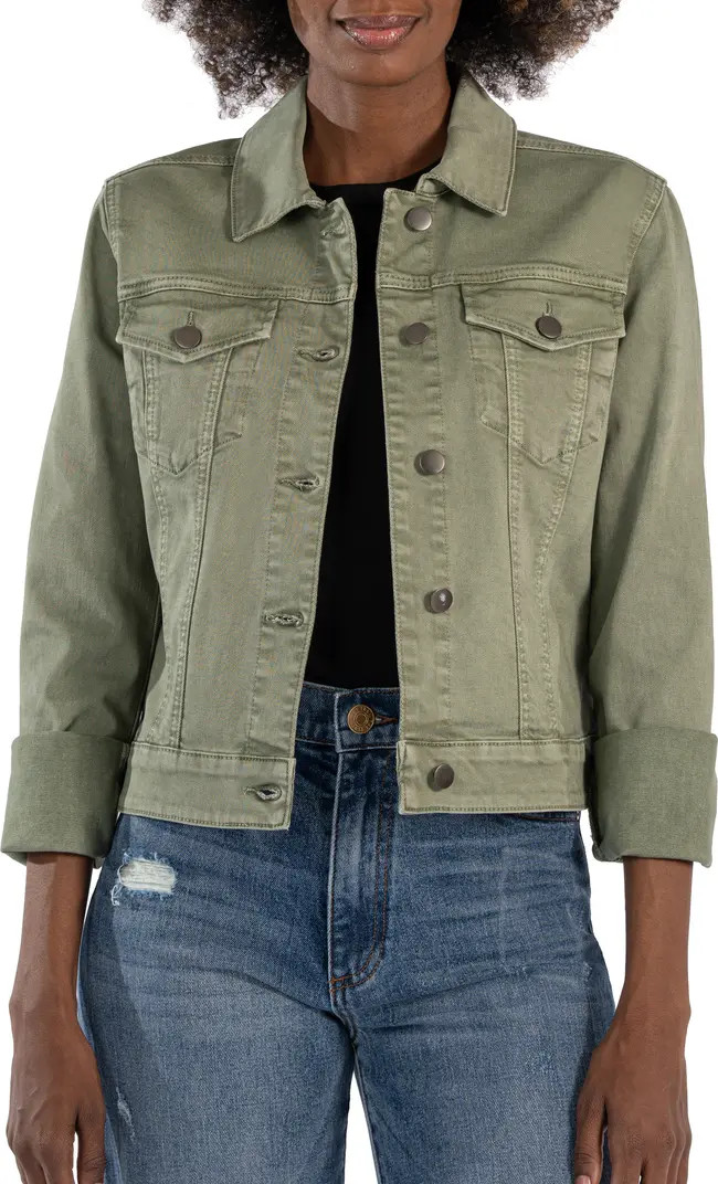 Julia Crop Denim Trucker Jacket | Nordstrom