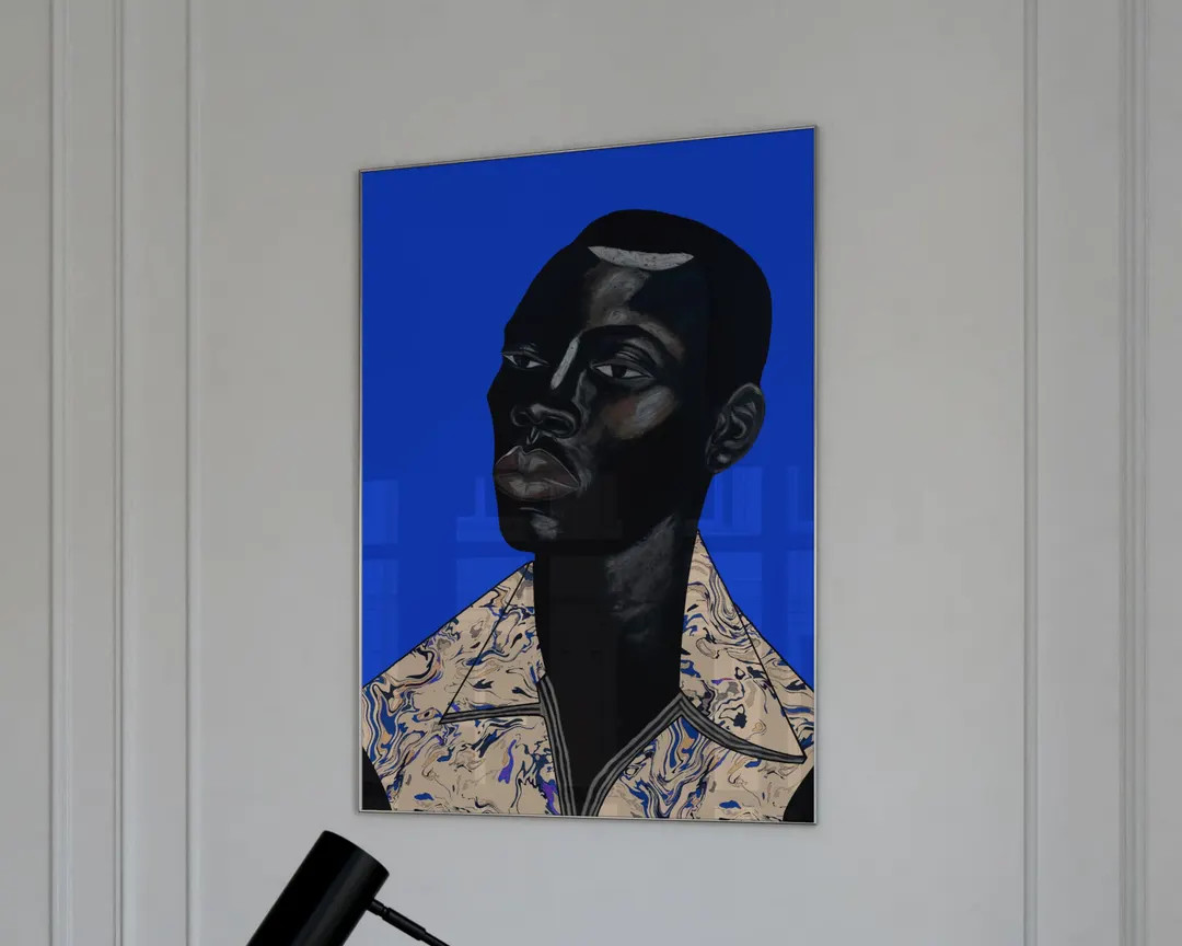 Remy II Modern Abstract Art Print | Black Man Portrait | Contemporary African Wall Art | Hahnemü... | Etsy (US)