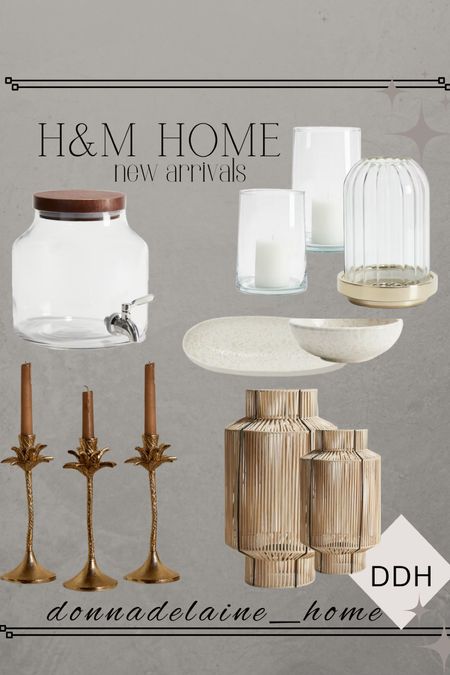H&M home: new finds. Pretty glass hurricanes. Love the rattan hurricanes, perfect for a patio! 
And the palm tree candle holders would be a cute addition for outdoor dining! 
Modern organic home 

#LTKHome #LTKFindsUnder50 #LTKSeasonal