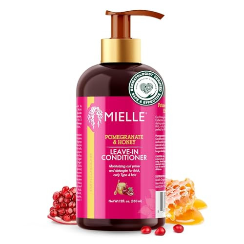 Mielle Organics Pomegranate & Honey Leave In Conditioner for Curly Hair - Moisturizing Detangler & Curly Hair Treatment to Help Repair Damage, Prevent Frizz & Improve Shine (12 Fl Oz) | Amazon (US)