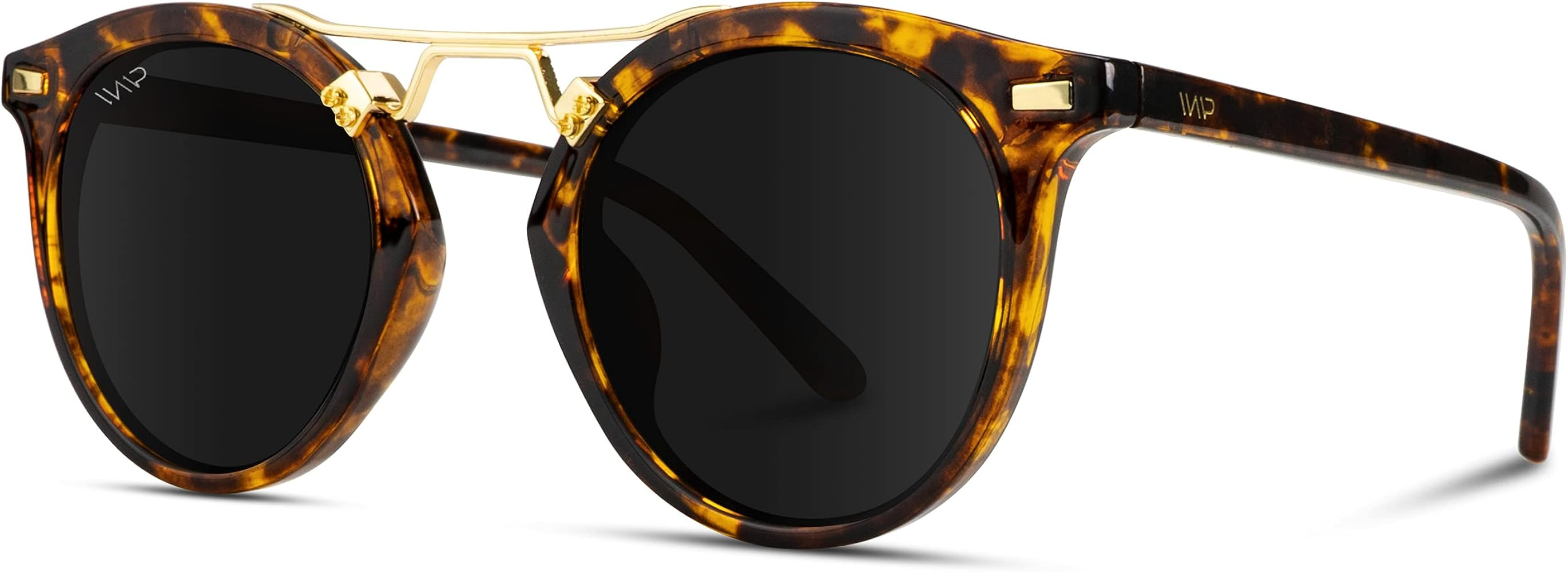 WearMe Pro - Polarized Round Vintage Retro Mirrored Lens Women Metal Frame Sunglasses | Amazon (US)