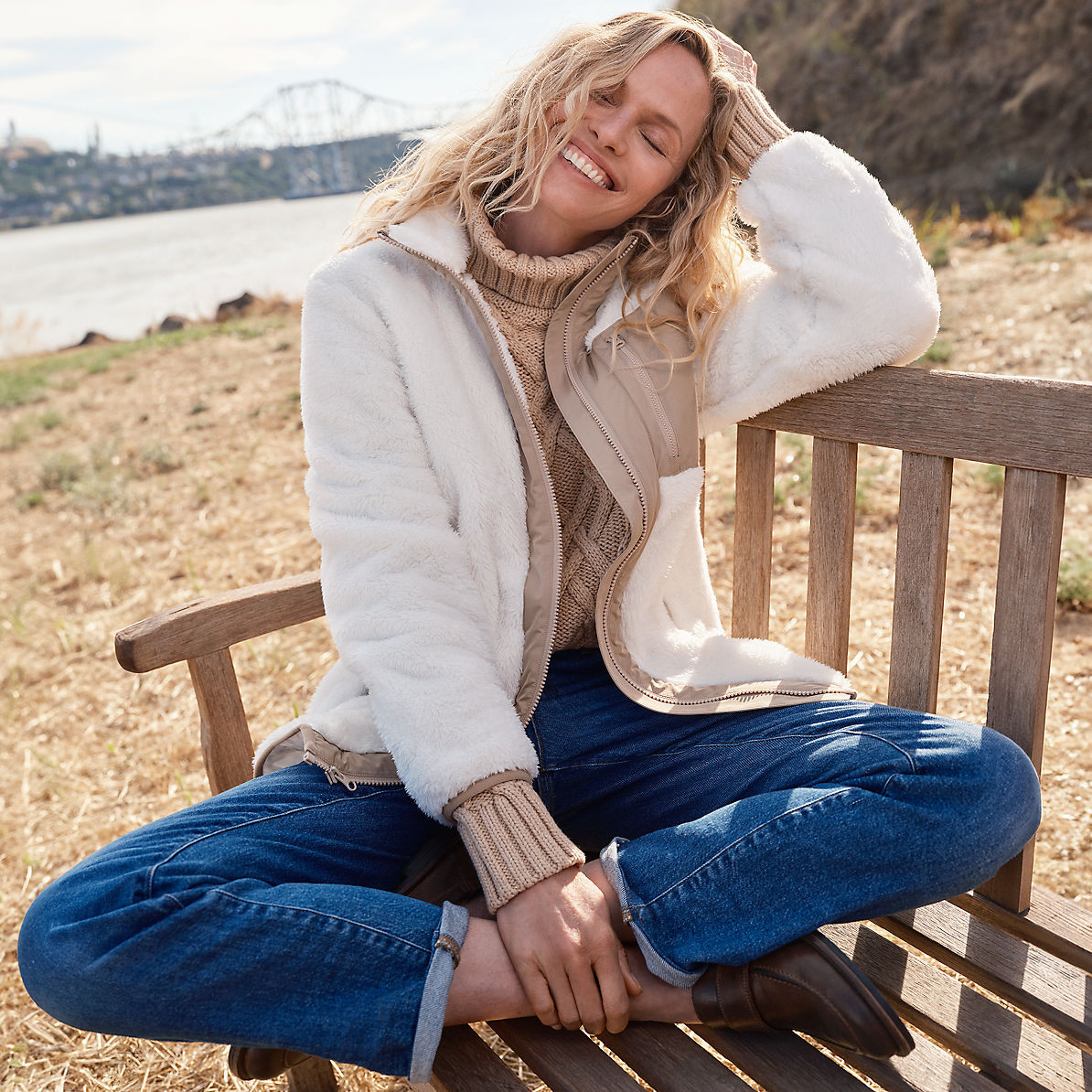 Women's Full Zip Cozy Sherpa Fleece Jacket | Lands' End (US)