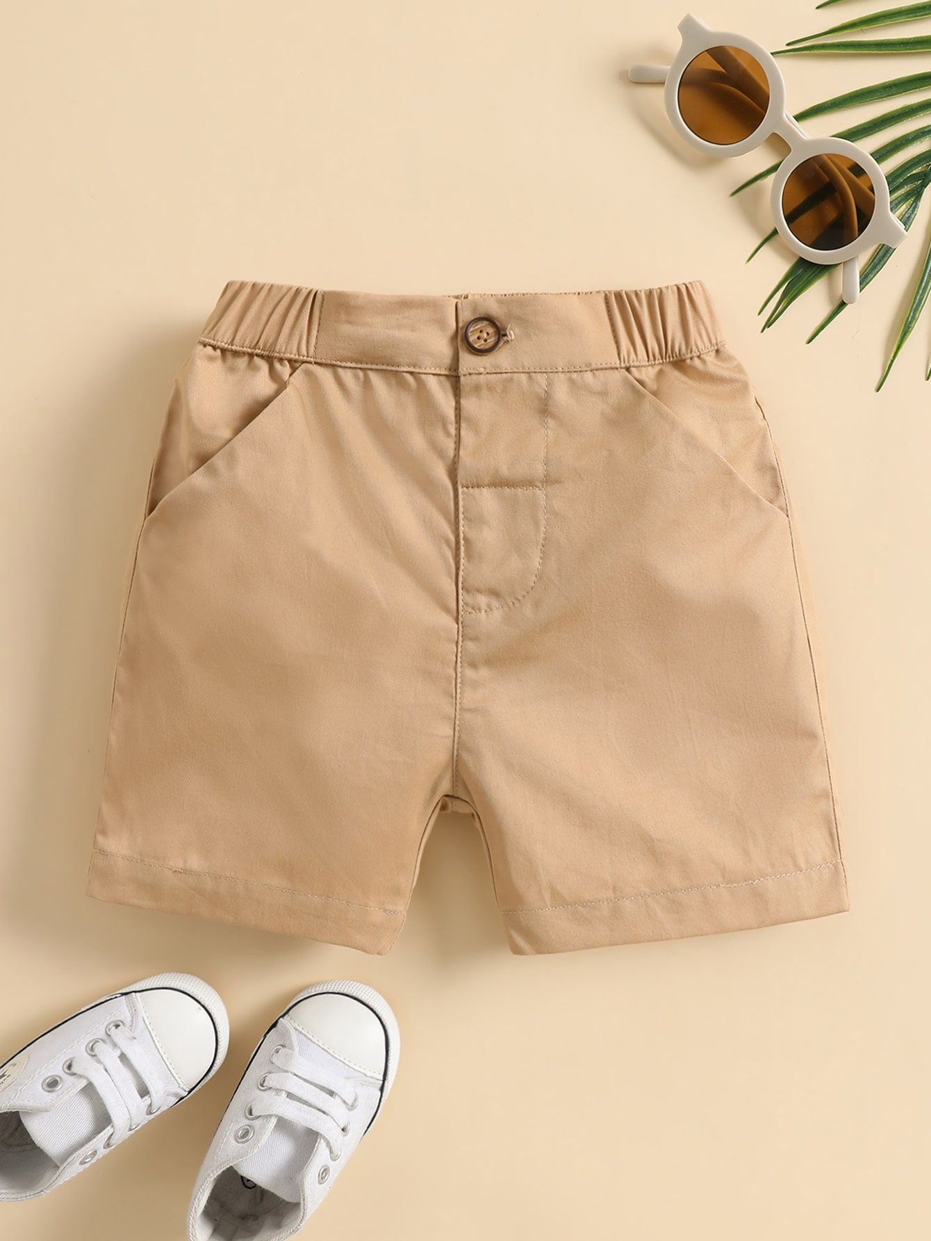 Baby Slant Pockets Button Front Shorts
   SKU: sa2203178835174664      
          (124 Reviews)
 ... | SHEIN