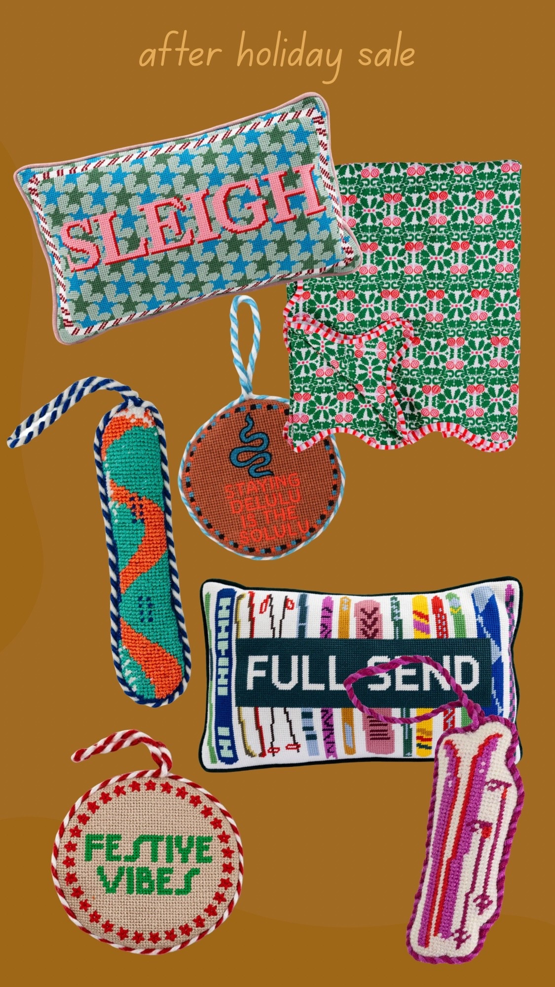 After holiday sales are happening. Love these furnish needlepoints but wanted to wait and get them on sale. #ornaments #holidaysale 

#LTKSaleAlert #LTKHoliday
