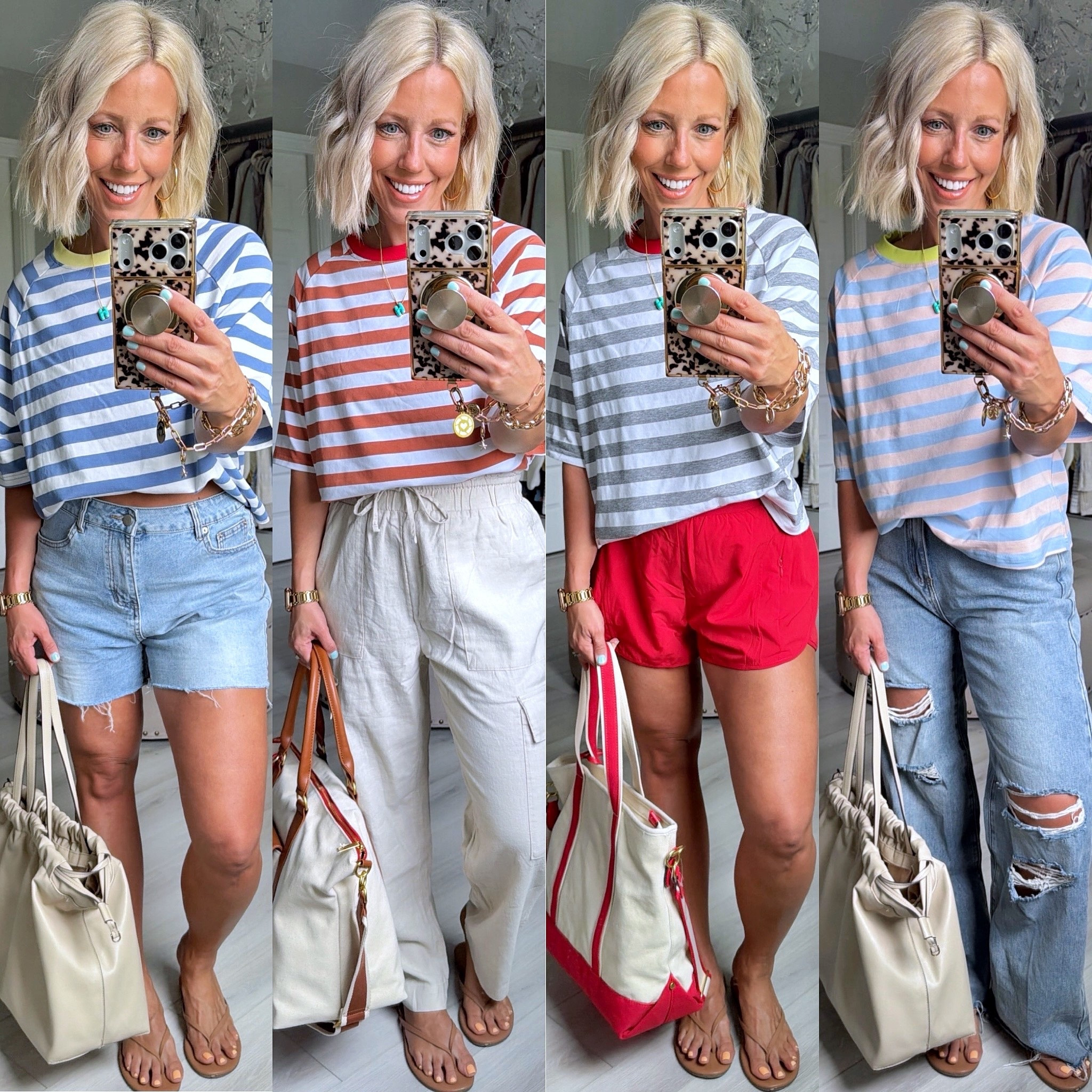 Bright, bold, and budget-friendly ☀️ These colorful striped tees from Walmart are my go-to summer staple! Think effortless outfits on repeat—paired with denim shorts, jeans, flowy skirts, or athletic shorts for an easy look. Lightweight, comfy, and giving that elevated casual vibe without the price tag 🙌

#WalmartFashion #SummerOutfits #AffordableStyle #StripedTees #MomStyle #CasualChic #EverydayOutfits #BudgetFriendlyFashion #SummerStyle #WalmartFinds

#LTKmomlife #LTKSaleAlert #LTKootd