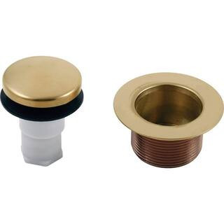 Gold 2-27/32 in. Brass Toe-Operated Tub Drain in Champagne Bronze | The Home Depot