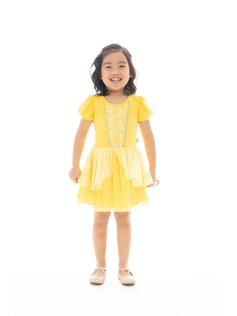 Disney Princess Toddler Girls Beauty and the Beast Belle Cosplay Dress, Sizes 12M-5T | Walmart (US)