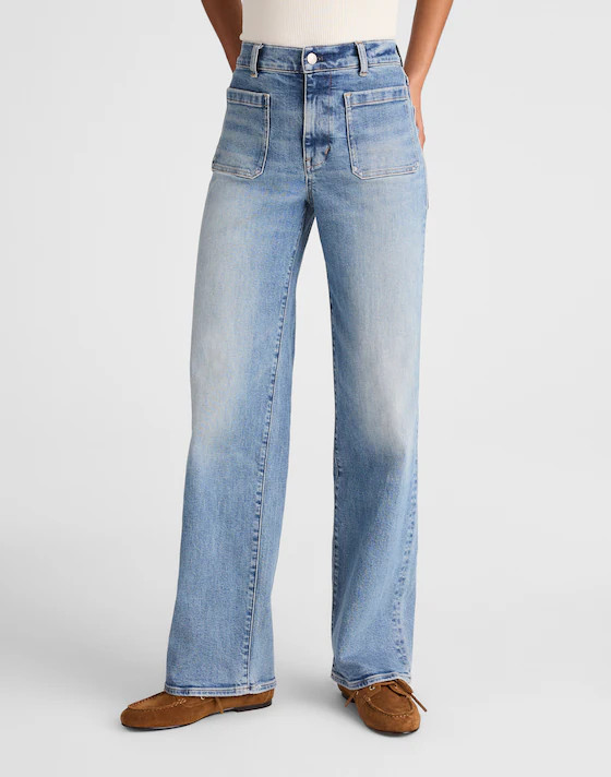 The Emmett Wide-Leg Full Length Jean: Patch Pocket Edition | Madewell | Madewell