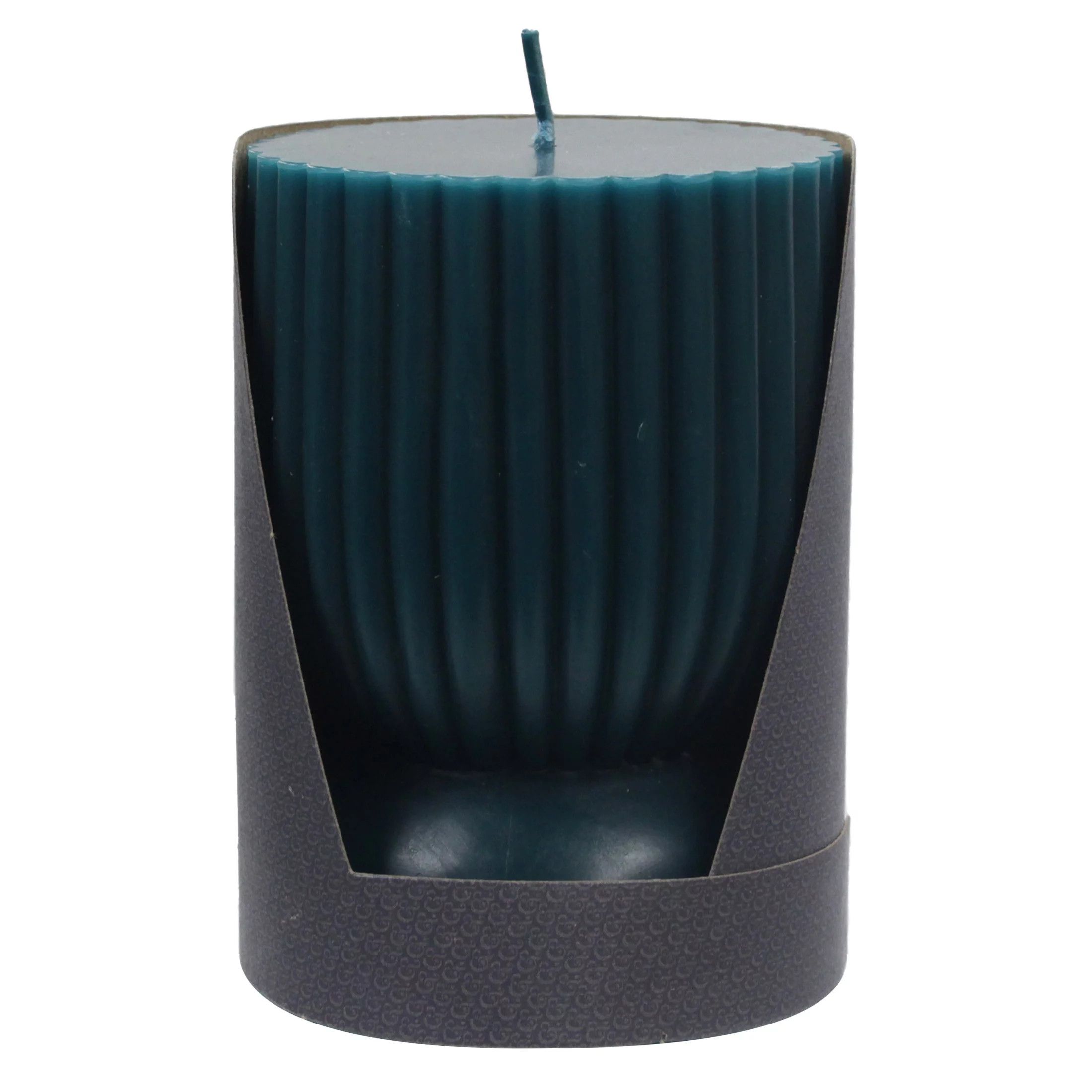 Better Homes & Gardens Unscented Ribbed Pillar Candle, 3x4 inches, Green | Walmart (US)