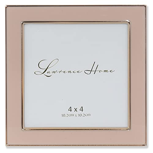 Lawrence Frames Metal and Enamel Picture Frame, Pink, 4x4 | Amazon (US)