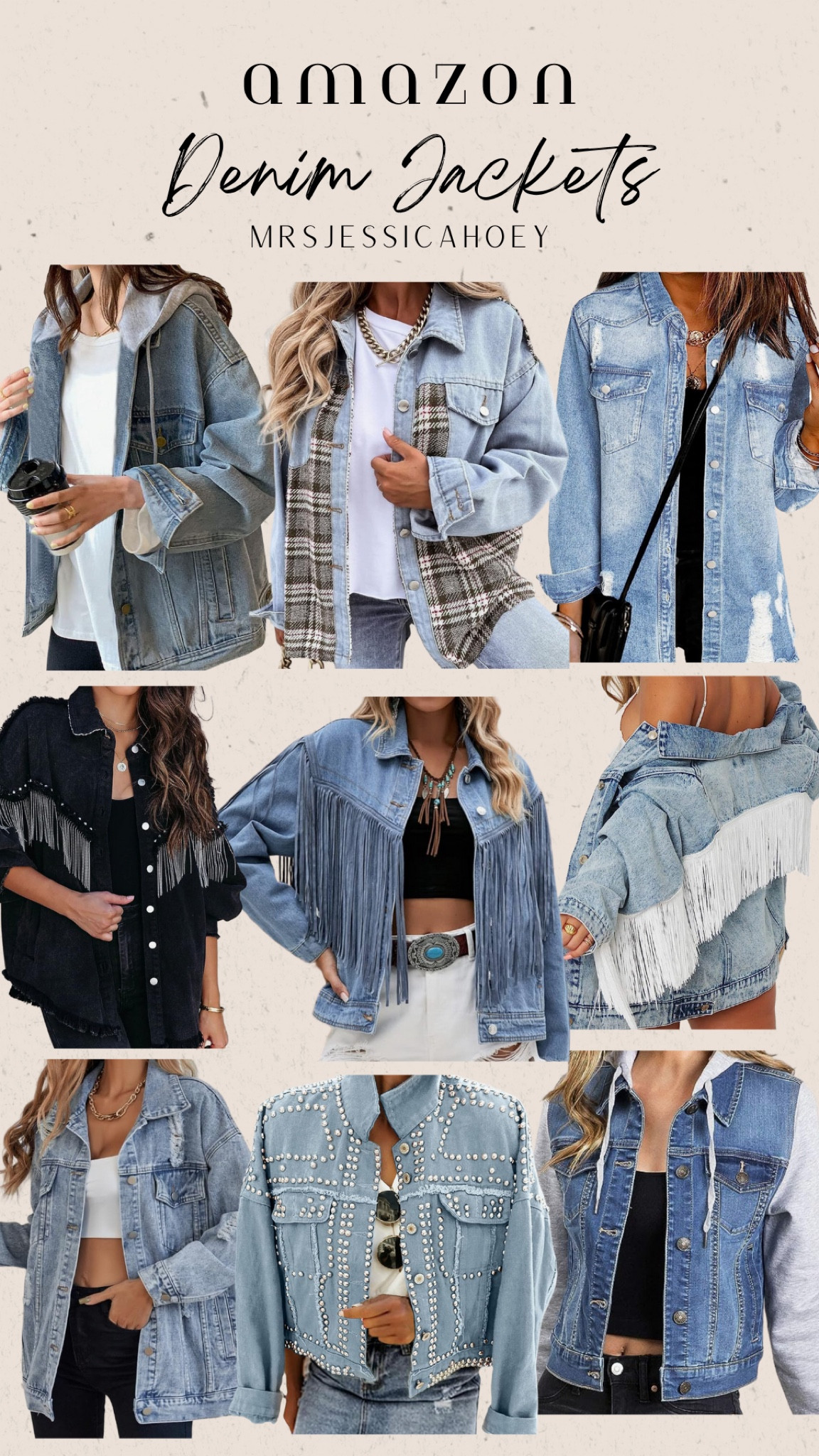 Women’s denim jacket. Shacket. Fall fashion. Fall outfit. Fringe flannel hoodie denim jacket. Country concert outfit. 

#LTKfindsunder50 #LTKstyletip #LTKSeasonal