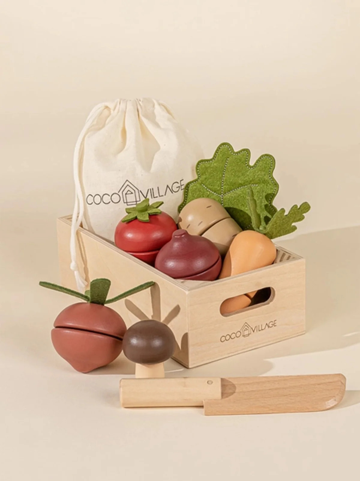 Wooden Vegetables Play Set | Colored Organics