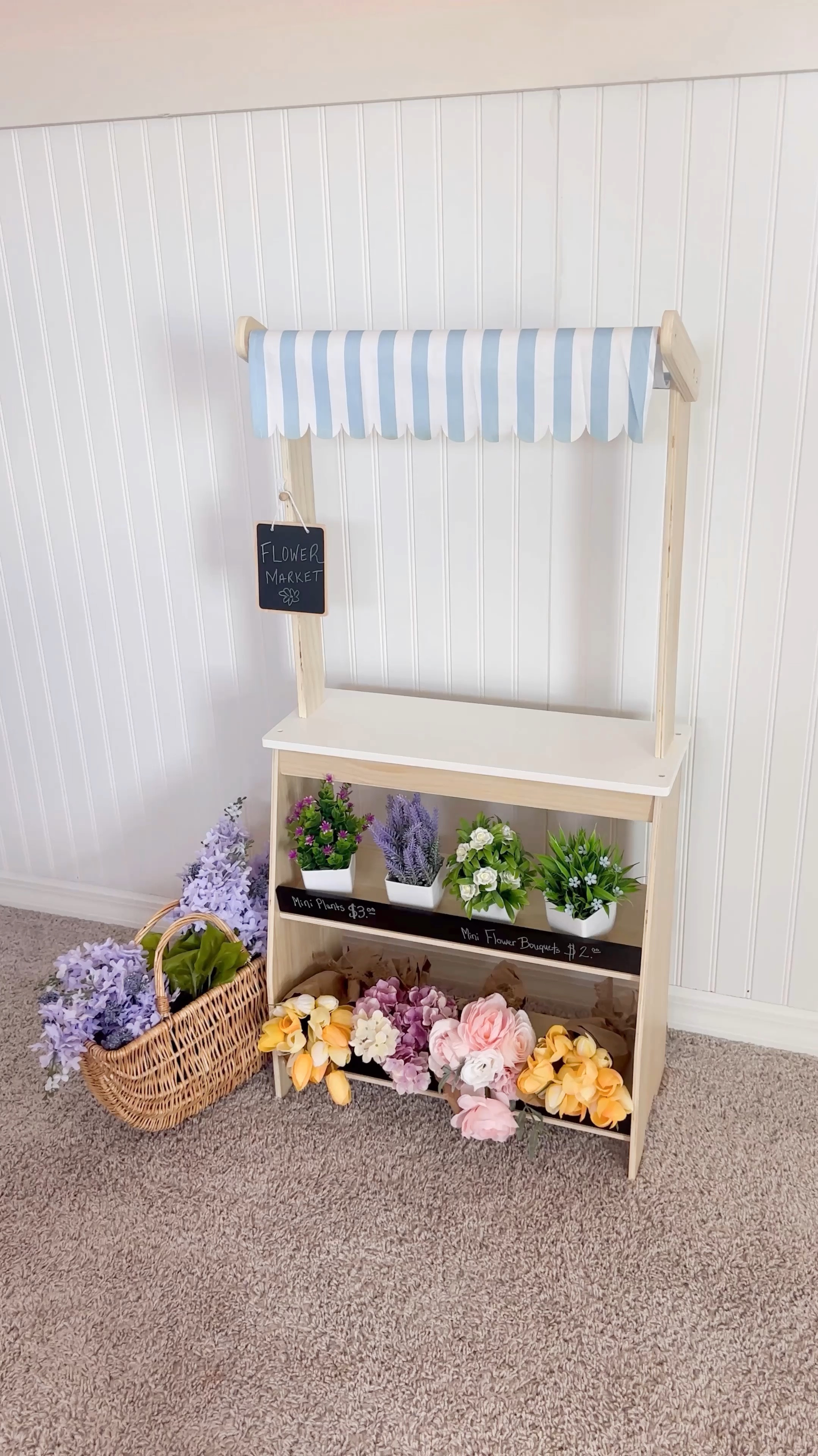 New playroom addition! 🧸

Our toddler girls love this cute little stand they can use as a food or flower market or even a lemonade stand 😍😍

Makes pretend play so fun and definitely a favorite in our playroom toys

#LTKhome #LTKkids #LTKfamily