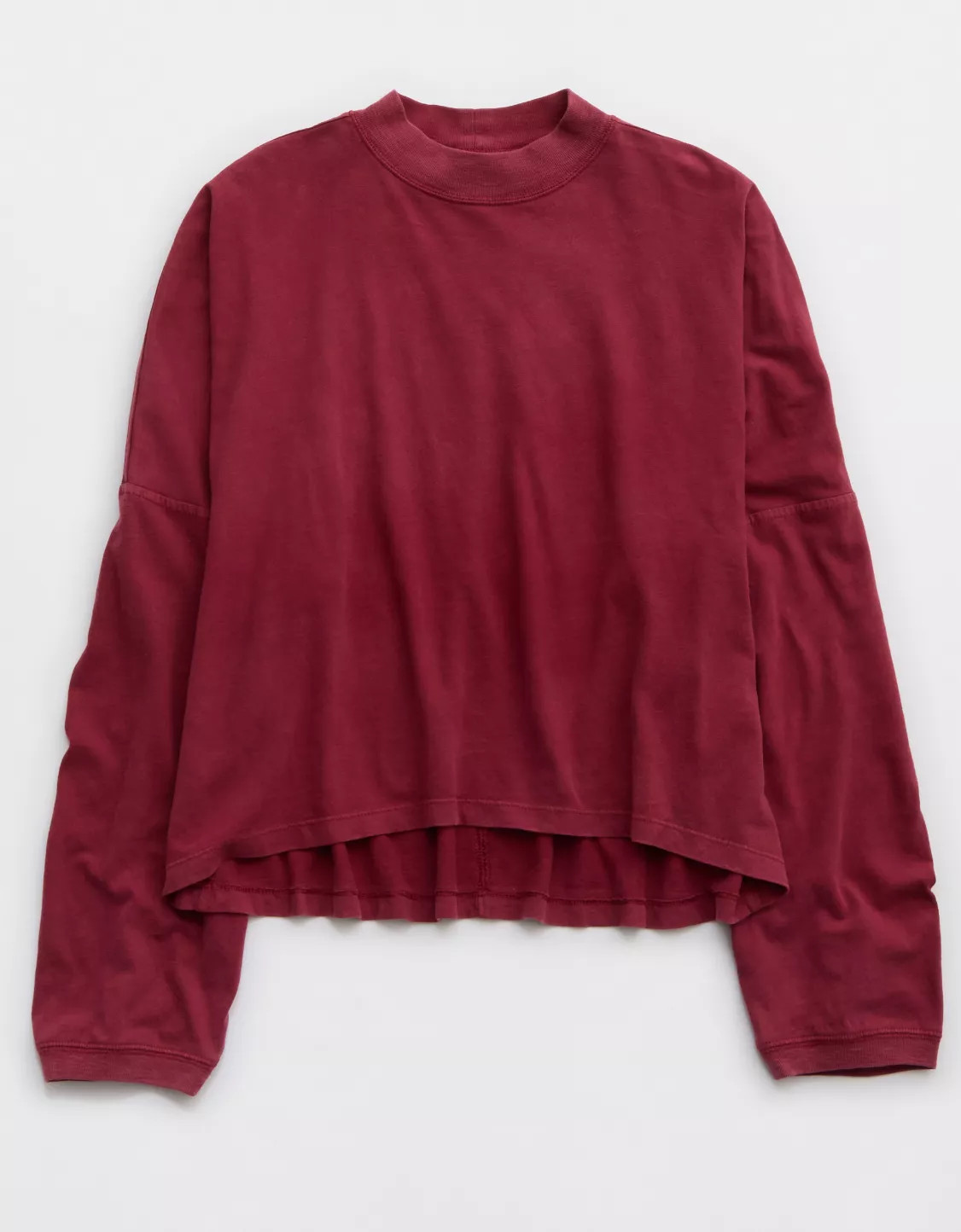 Aerie Cozy Long Sleeve Mockneck T-Shirt | Aerie