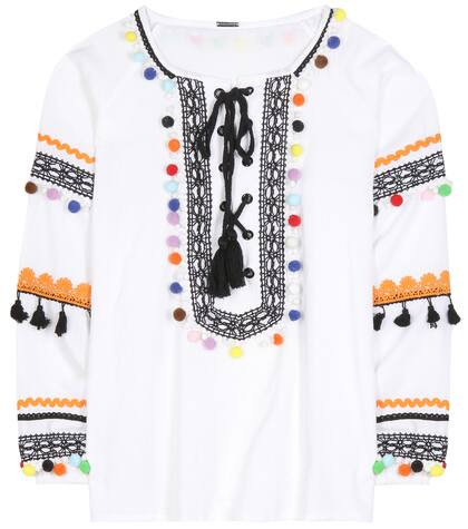 Embroidered cotton top | Mytheresa (INTL)