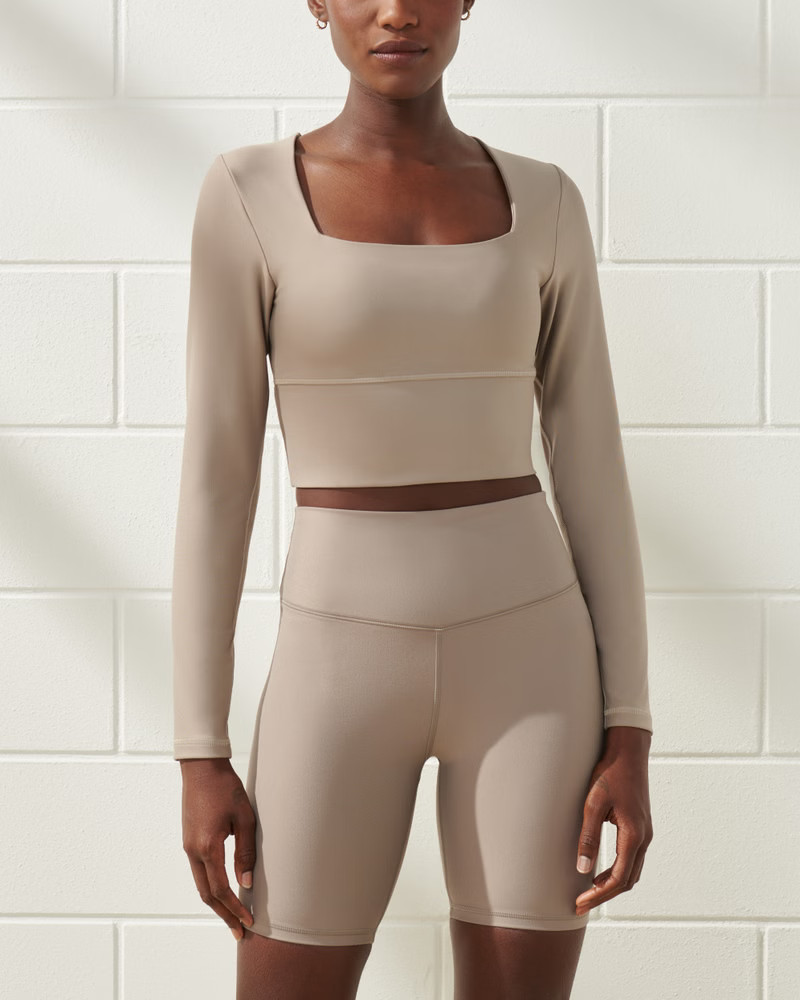 YPB Long-Sleeve Slim Scoopneck Top | Abercrombie & Fitch (US)