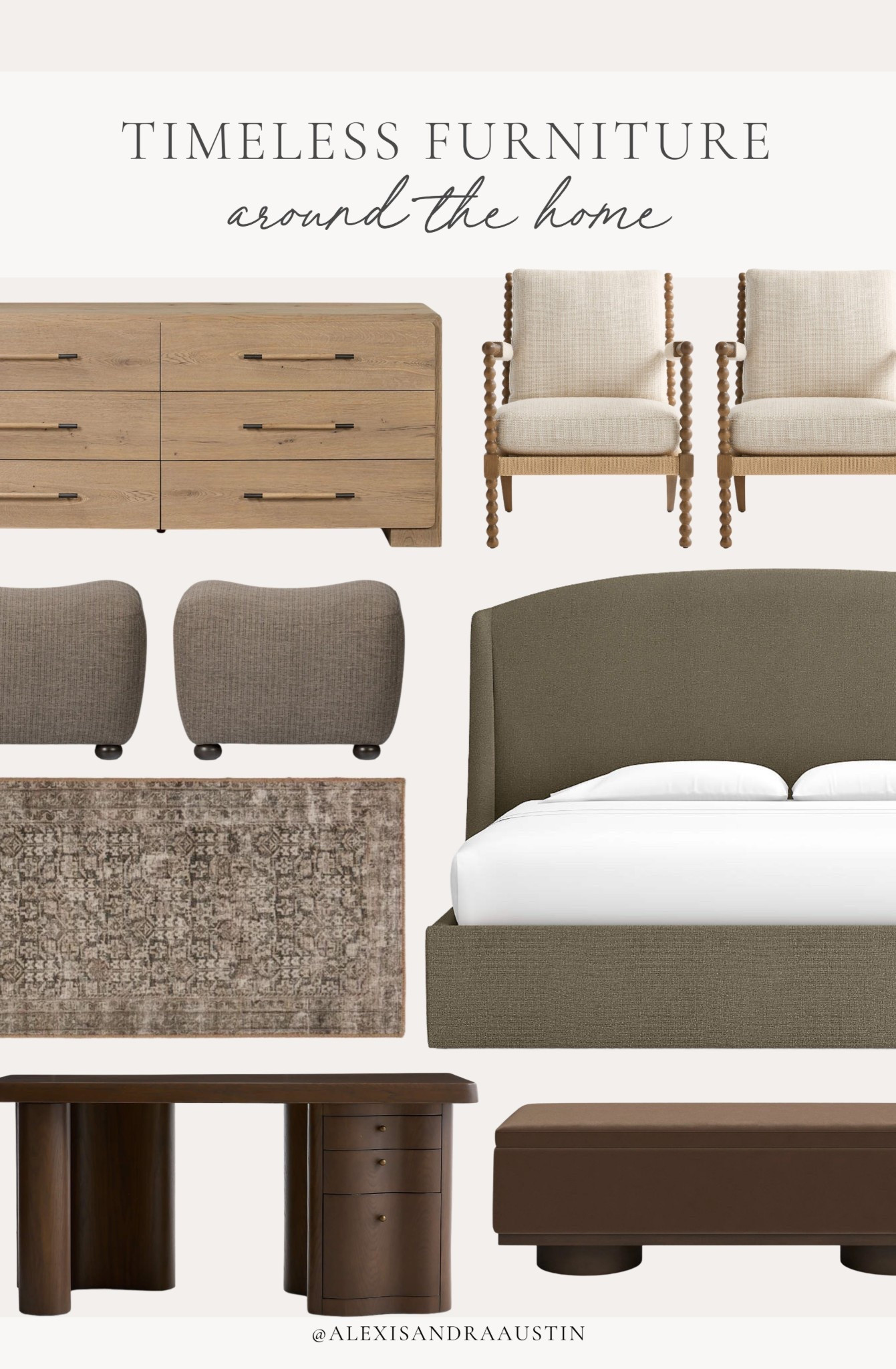 Timeless furniture favorites around the home! From neutral wood tones to subtle pattern and texture, find all the things I’m loving to add to a collected, layered home.

Home finds, neutral home inspo, furniture favorites, collected style, neutral wood tones, spring refresh, dresser details, ottoman favorites, upholstered bed frame, desk details, rich wood tones, storage bench, bedroom bench, accent chair, Wayfair, Crate and Barrel, Four Hands, 

#LTKSeasonal #LTKHome