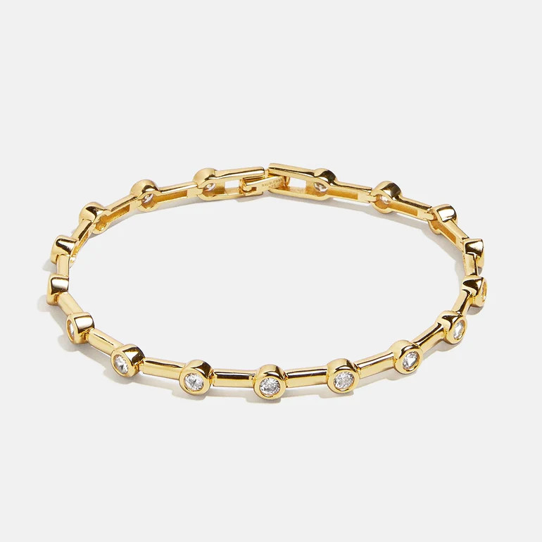 Eve 18K Gold Tennis Bracelet - Gold/Pavé | BaubleBar
