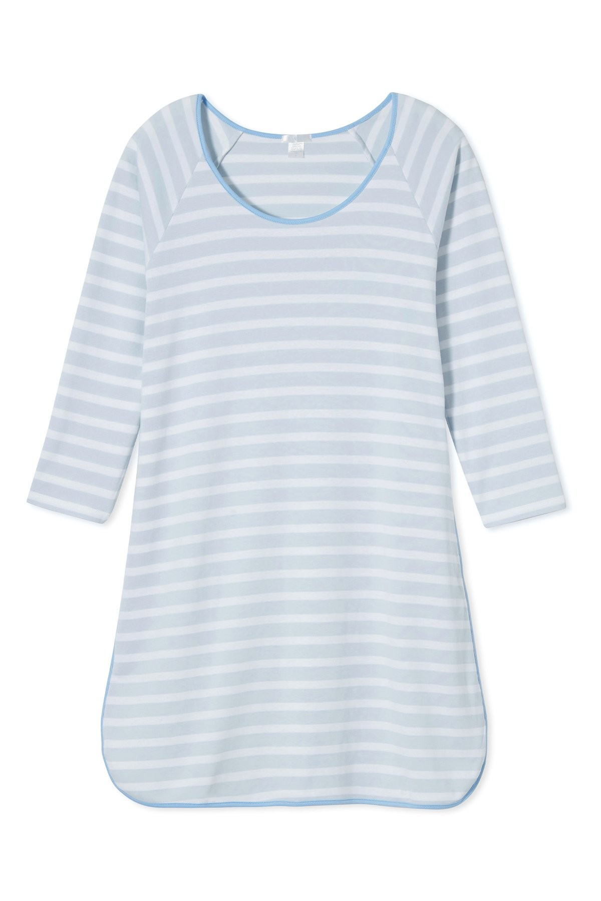 Pima Long Sleeve Nightgown in Seaside | LAKE Pajamas