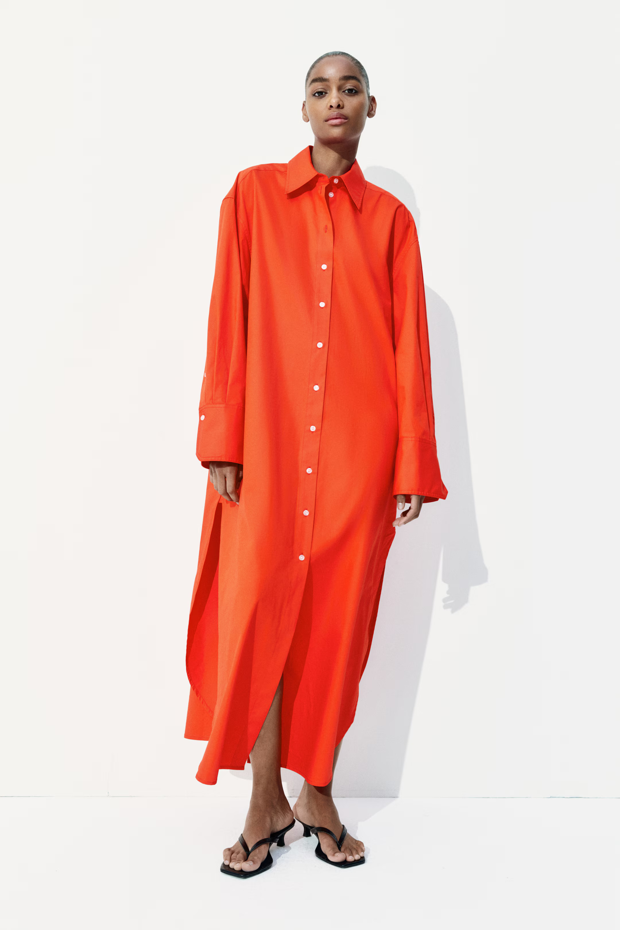 Oversized Cotton Shirt Dress | H&M (US + CA)