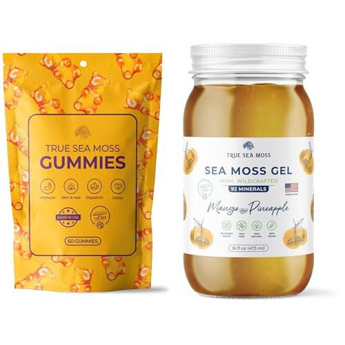 Sea Moss Gummies Pouch & Mango/Pineapple Sea Moss Gel | Amazon (US)