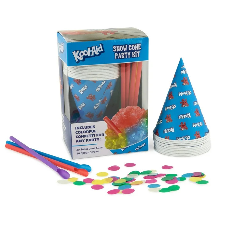 Kool-Aid 20-Count Snow Cone Cups & Spoon Straws - Walmart.com | Walmart (US)
