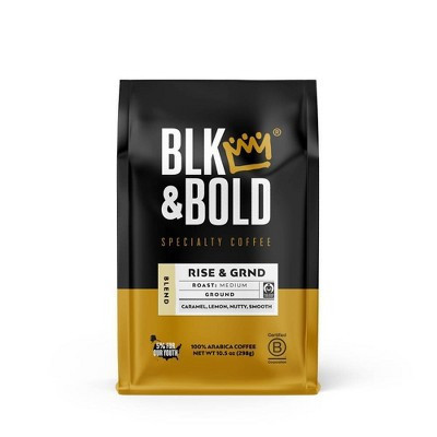 BLK & Bold Rise & GRND Blend, Medium Roast Ground Coffee - 10.5oz | Target