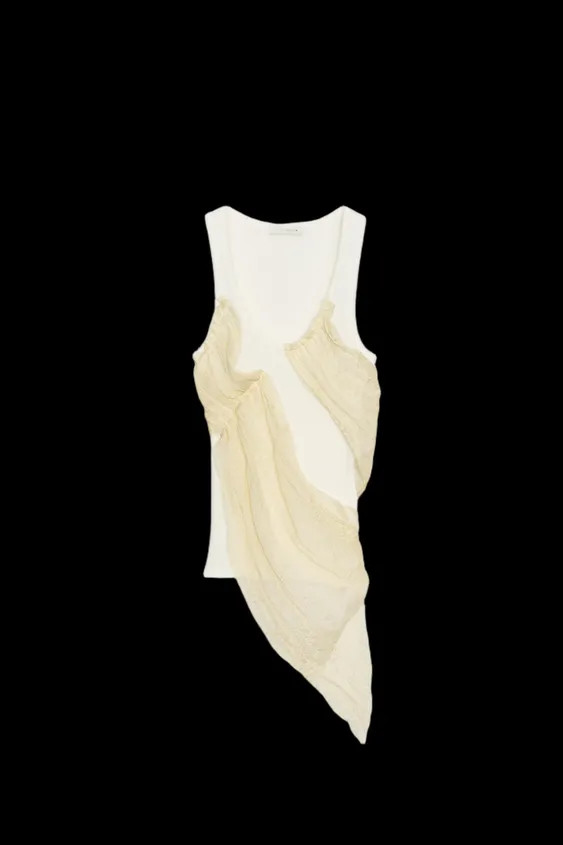 RIBBED COMBINED TOP | Zara UK