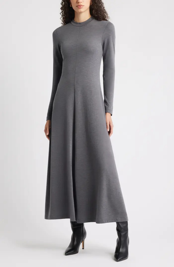 Mock Neck Long Sleeve Maxi Dress | Nordstrom