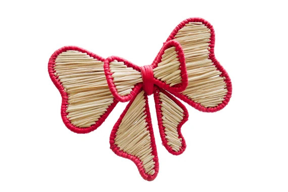 Bow napkin ring, trim colored | Etsy (US)