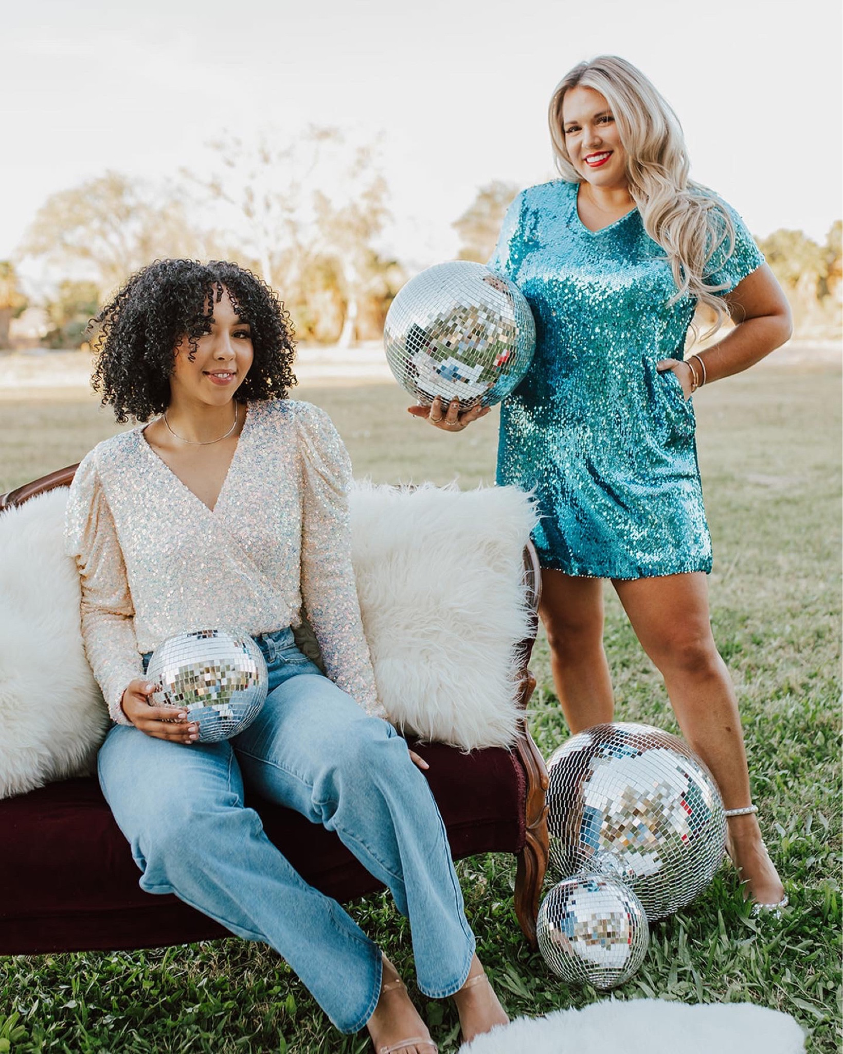 my Pink Desert sequins pieces! wearing size xl in teal sequin shift dress and size xl in champagne sequin bodysuit! 

#LTKcurves #LTKunder100 #LTKHoliday