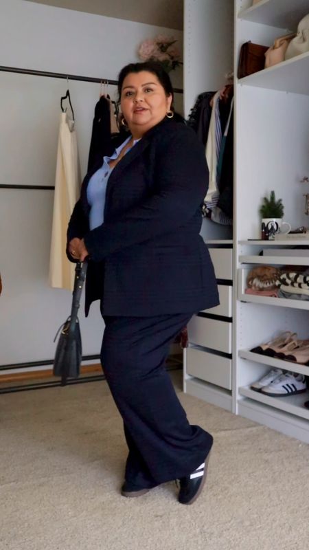 Plus size OOTD:  How to wear a suit casually.

All it takes is the addition of sneakers to dress your suit down. This works for a business casual workplace or as a way to wear your suit on the weekend.

#LTKplussize #LTKMostLoved #LTKover40