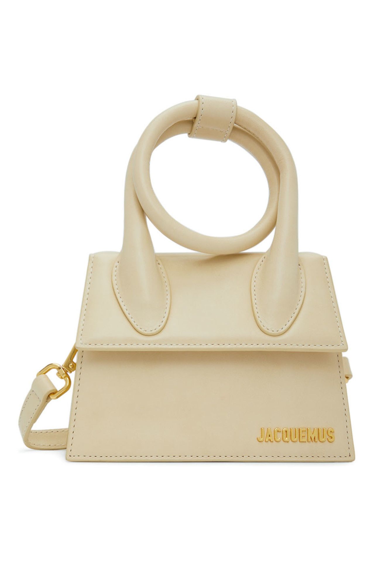 Beige 'Le Chiquito Nœud' Bag | SSENSE