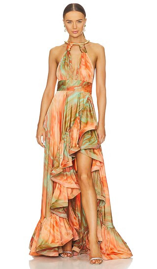 Palma Gown in Orange & Multicolor | Revolve Clothing (Global)