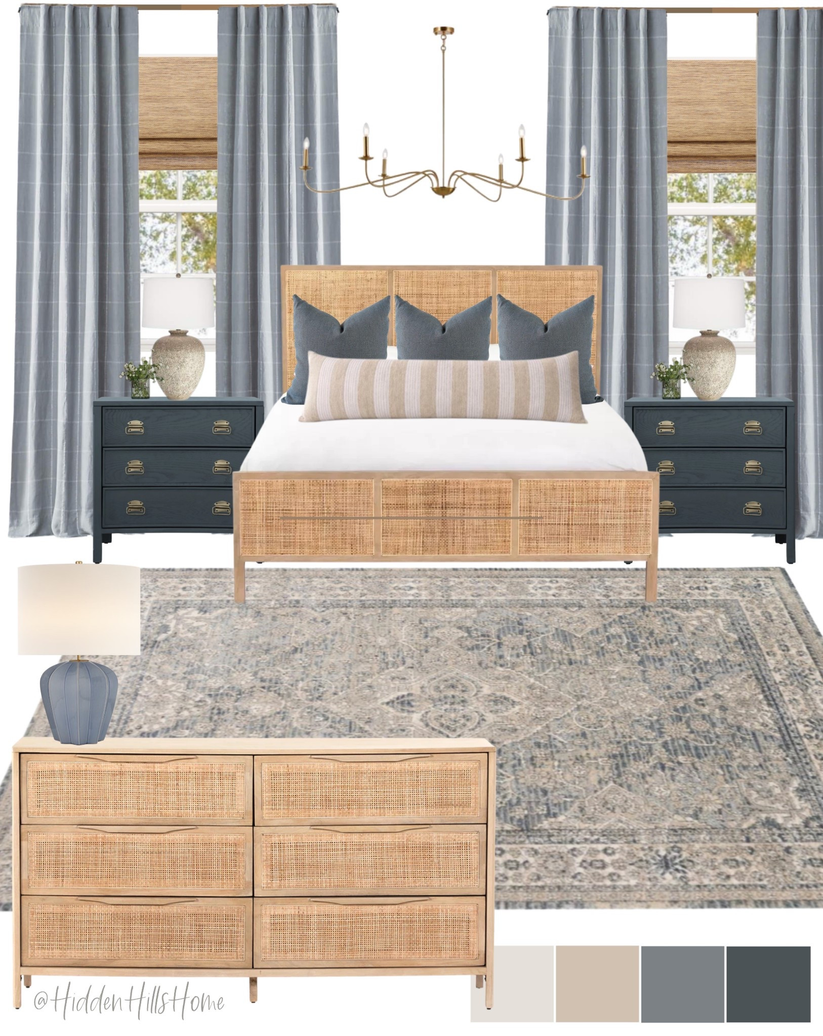 Master bedroom decor mood board, bedroom design, bedroom inspiration, bedding, nightstands, bedroom rug, home decor, home design, primary bedroom ideas, coastal bedroomm

#LTKHome #LTKSaleAlert #LTKSeasonal