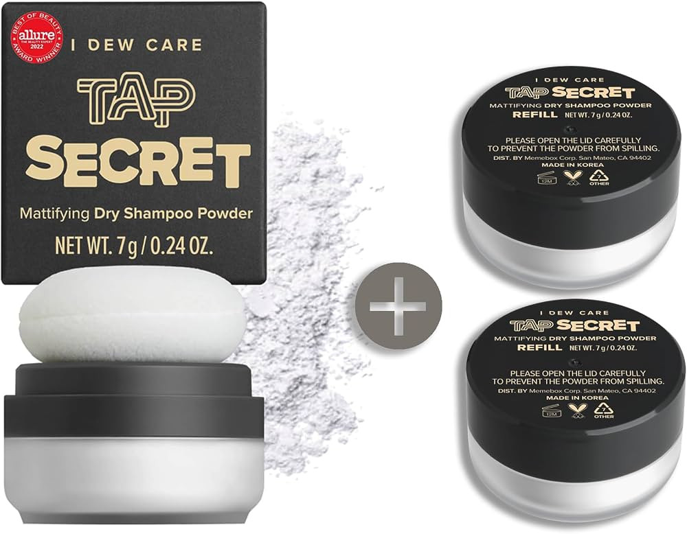 I DEW CARE Dry Shampoo Powder - Tap Secret Orignal + Refill 2 Pack | With Black Ginseng, Non-aero... | Amazon (US)