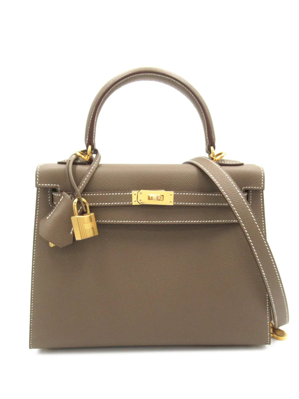 Hermès Pre-Owned 2024 Kelly 25 two-way Bag | Grey | FARFETCH PH | Farfetch Global