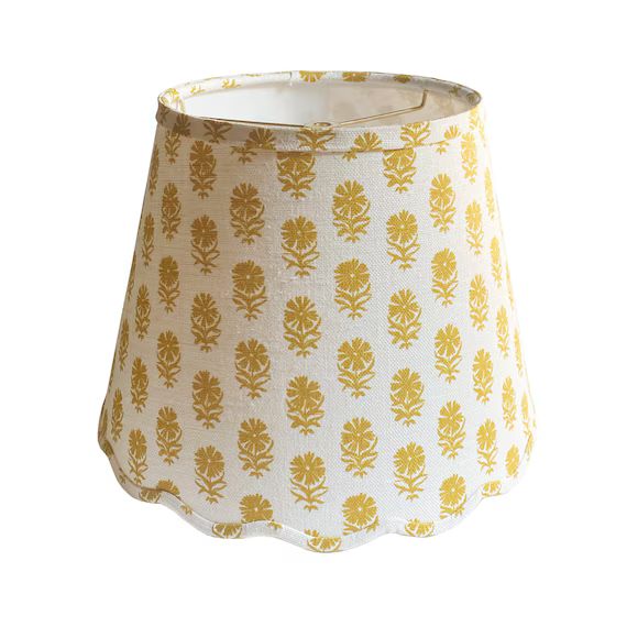 Marigold Yellow Floral Scalloped Lamp Shade Multiple Sizes | Etsy | Etsy (US)