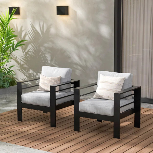 2 Piece Patio Aluminum Chair | Wayfair North America