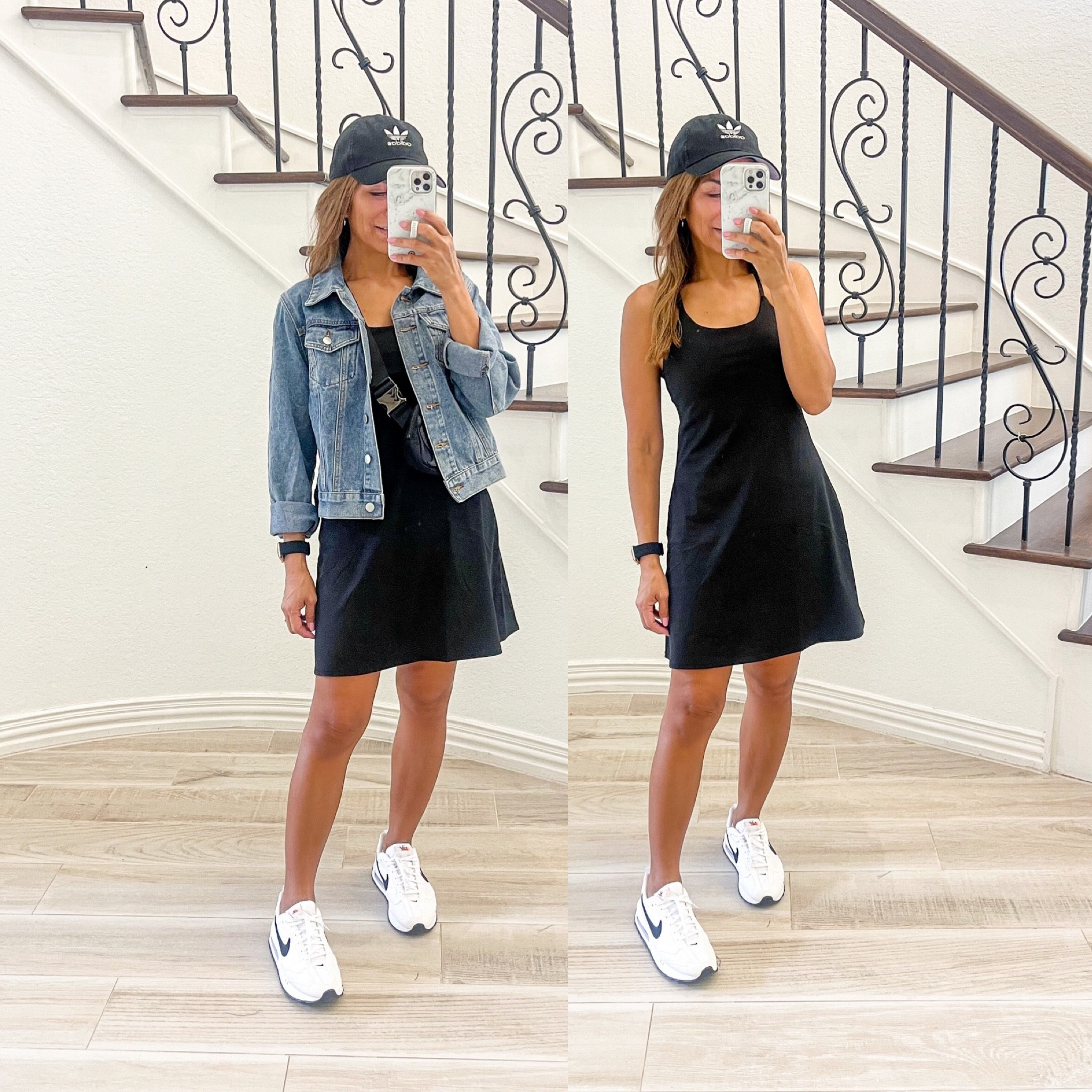 Tennis dress / Golf dress in small, has adjustable straps, built-in shorts, bra shelf
Nike white sneakers tts
Denim jacket in Light Blue, in small
Amazon finds, Active dress, athleisure, vacation outfit, casual outfit, pickle ball dress

#LTKSeasonal #LTKunder50 #LTKFind