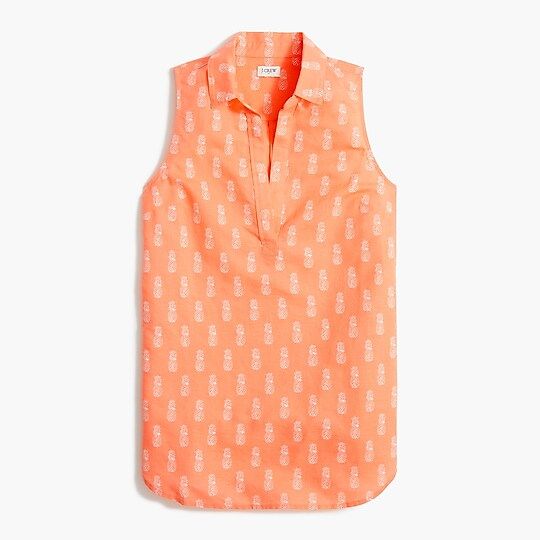 Linen-cotton sleeveless popover tunic topItem BH748 | J.Crew Factory