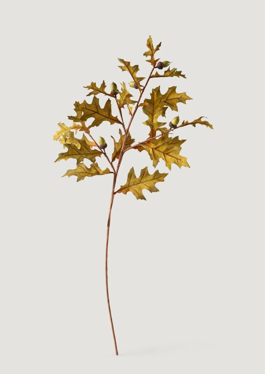 Green Yellow Faux Fall Oak and Acorn Branch - 28" | Afloral