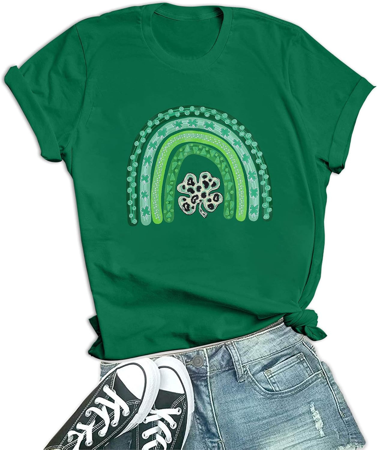 St Patty's Day Tshirt Women Shamrock Heart Shirt Love Clover Shirts Irish Girlfriend Gifts Graphi... | Amazon (US)