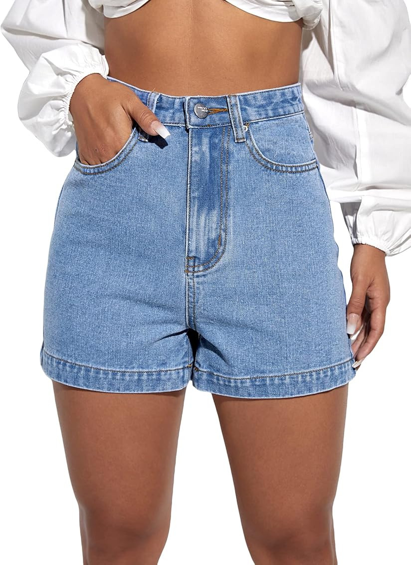 Sunloudy Women Denim Push Up Bustier Tube Top Strapless Button Up Corset Off Shoulder Crop Top St... | Amazon (US)