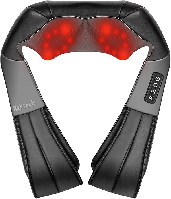 Nekteck Shiatsu Neck Massager for Pain Relief Deep Tissue with Heat, 3D Kneading Massage Pillow B... | Amazon (US)