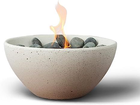 Terra Flame Tabletop Fire Bowls – White Table Top Fire Bowl for Indoor and Outdoor, Portable Fi... | Amazon (US)