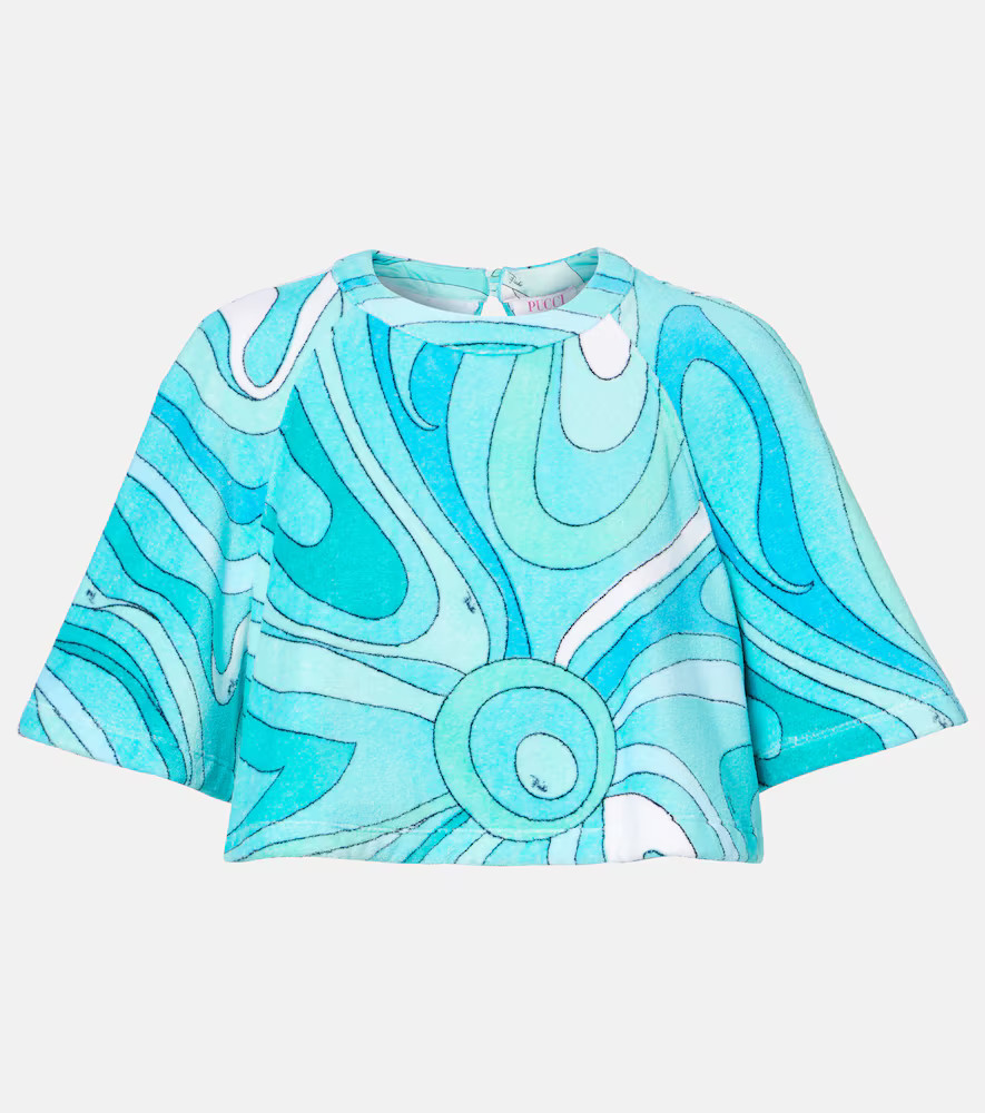 Pucci Iride cotton terry crop top | Mytheresa (US/CA)