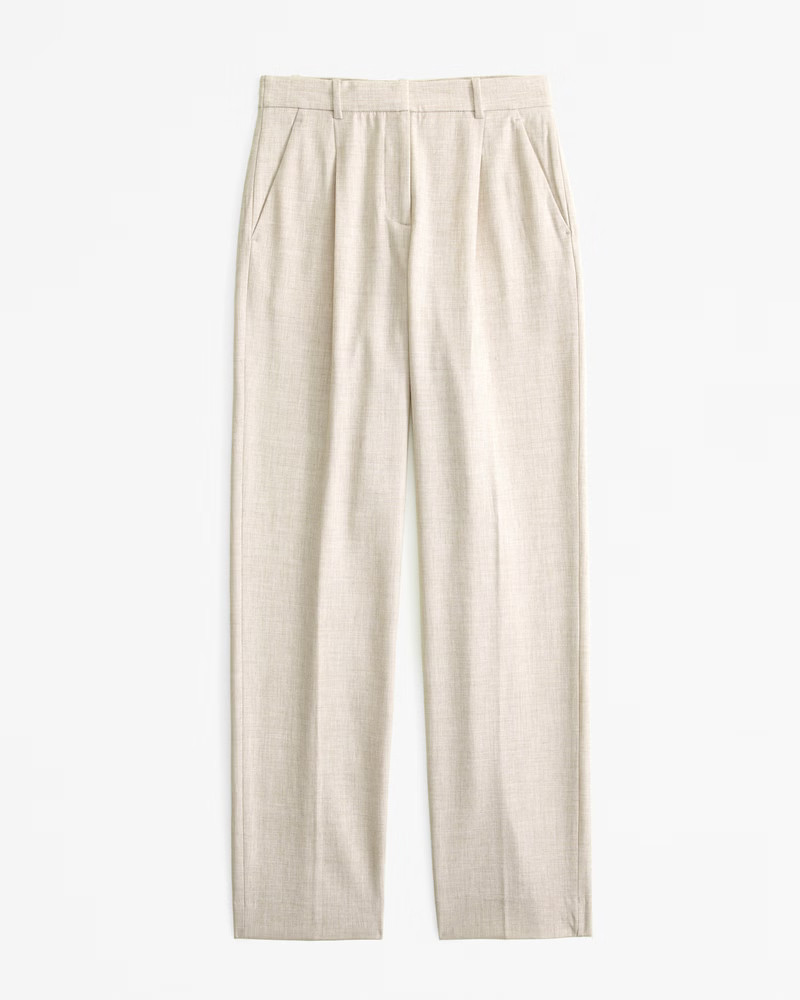 Women's A&F Quinn Tailored Straight Pant | Women's Bottoms | Abercrombie.com | Abercrombie & Fitch (US)